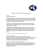 Umwelt- und Sicherheitskonzept